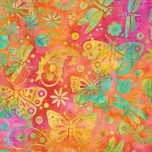 Bazzar - Butterfly Paisley - Tourmaline-Multi Colored Butterflies & Paisley