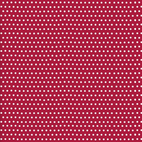 Batik - Ditsy Dot - Small Dots - Cherry - small white dots on red