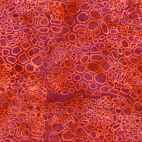 City Culture 2 Batiks - Uptown - Turtle Shell - Cranberry