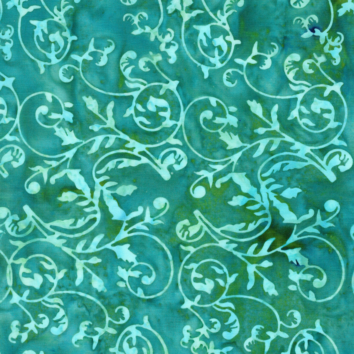 South Hampton Batik - Scroll - Teal Bermuda