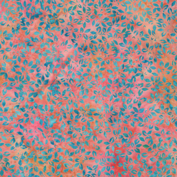 Songbird Batik - Leaf Cluster - Sunset