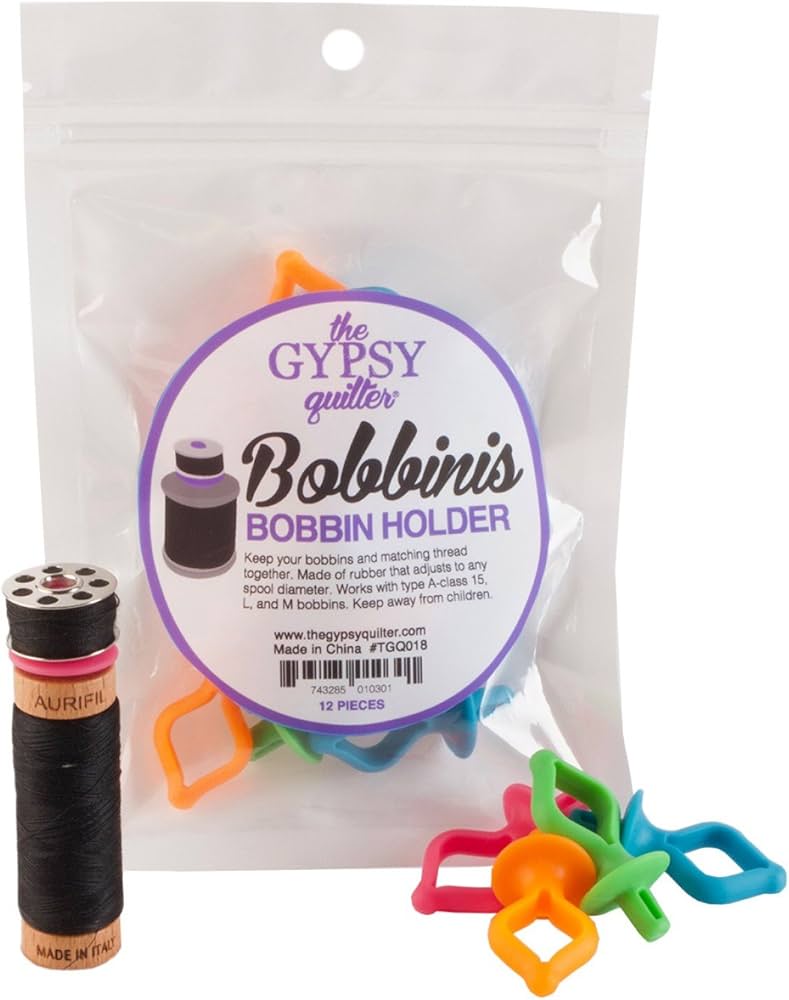 Bobbinis bobbin holder, 12 pieces, multi colored by Gypsy Quilter