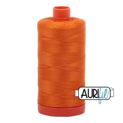 Cotton Mako Thread 50wt 1300M Aurifil - 1133 bright orange