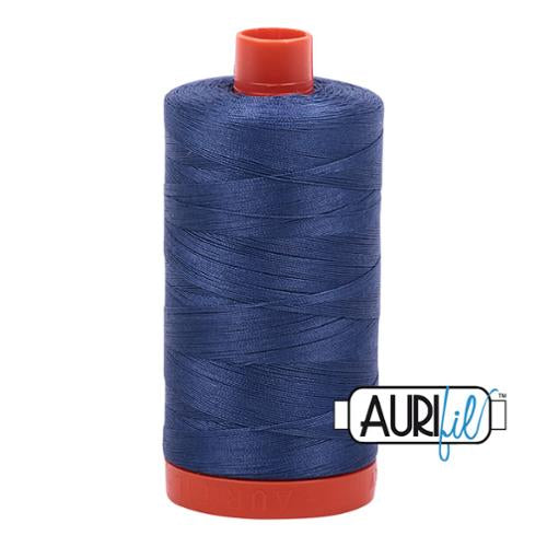 Cotton Mako Thread 50wt 1300M Aurifil - 2775 steel blue