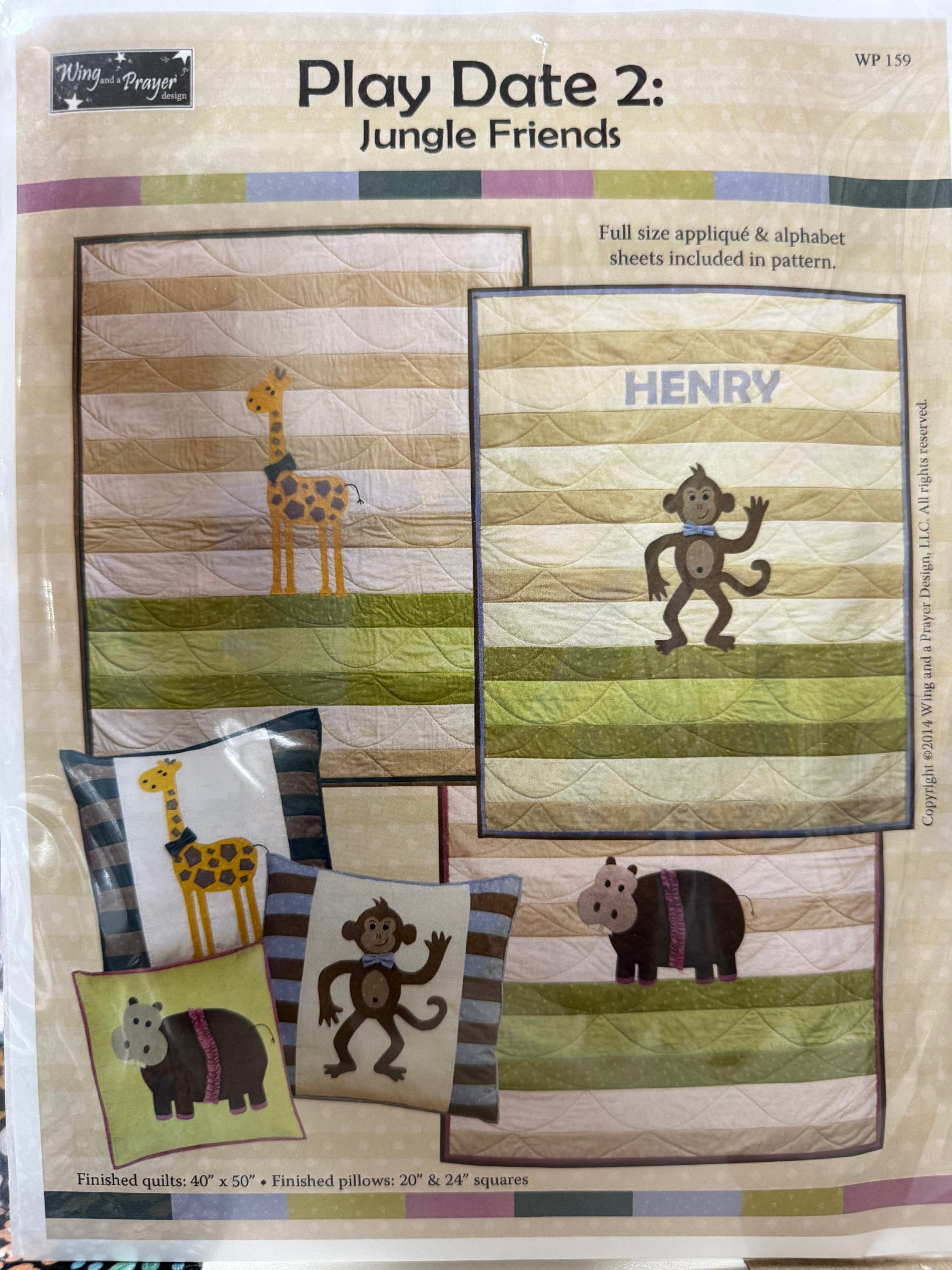 Wing and A Prayer - Play Date 2: Jungle Friends pattern
