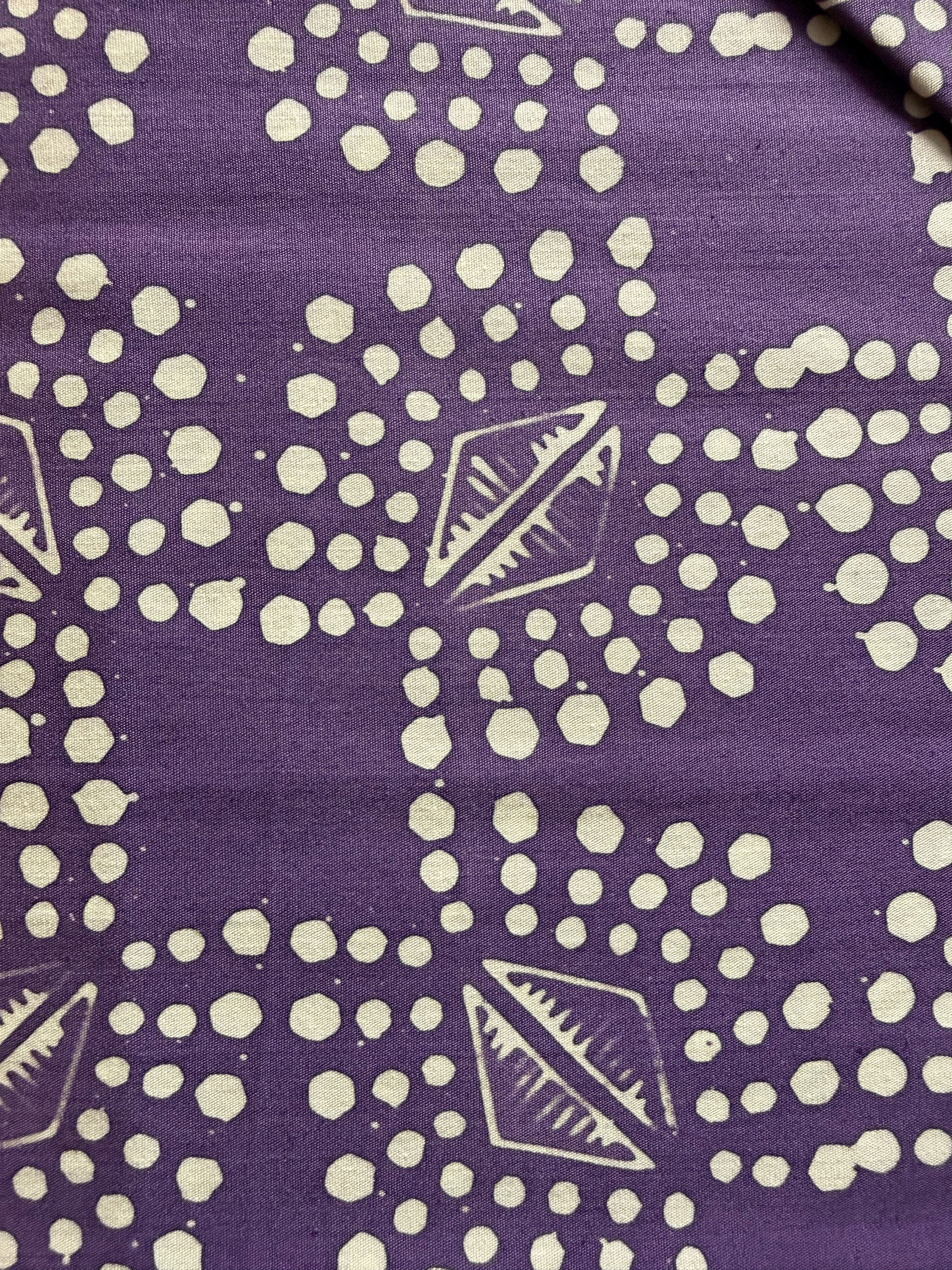 Ocean Park-Sea Urchin Alley-White Geometric Print on Purple by Scott Ha