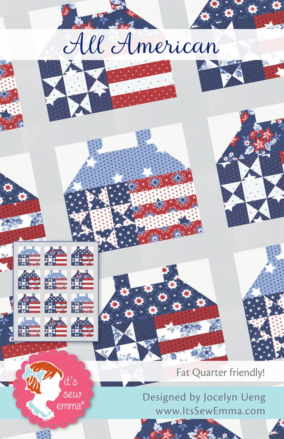 All American Quilt Pattern byJocelyn Ueng of It's Sew Emma