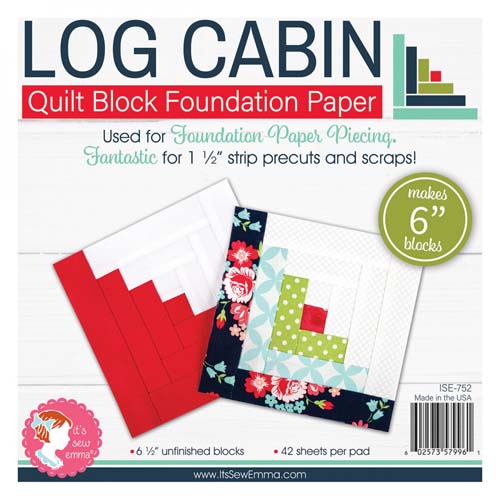 Log Cabin Quilt Block Foundation Paper - makes 6in. blocks