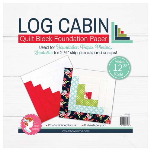 Log Cabin Quilt Block 12" Foundation Paper Pad ISE753