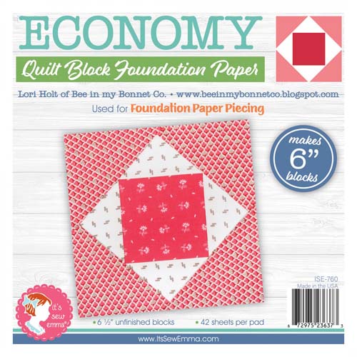 Economy Quilt Block 6"Foundation Paper Pad by Lori Holt - 42 sheets