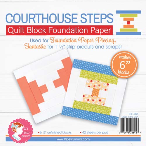 Courthouse Steps Quilt Block Foundation Paper - makes 6in. blocks