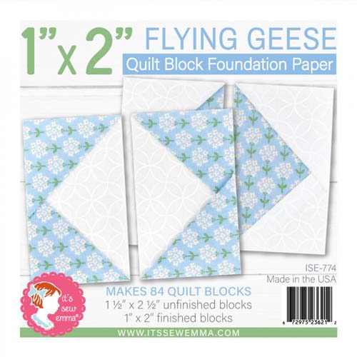 Flying Geese Quilt block - 1 x2 foundation Paper - makes 84 quilt blocks