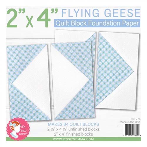Flying Geese Quilt block - 2x4foundation Paper - makes 6in. blocks makes 84 bloc