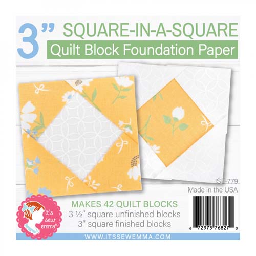 3 in. Square in a Squarequilt block foundation Paper - makes 84