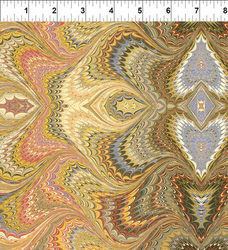 Marble Essence - Pisa - Multi - marbled paper designs in muted colors