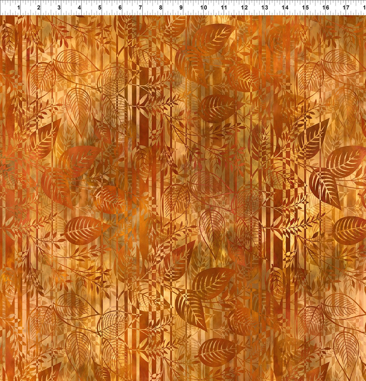 Falling Leaves - Stripes - Orange