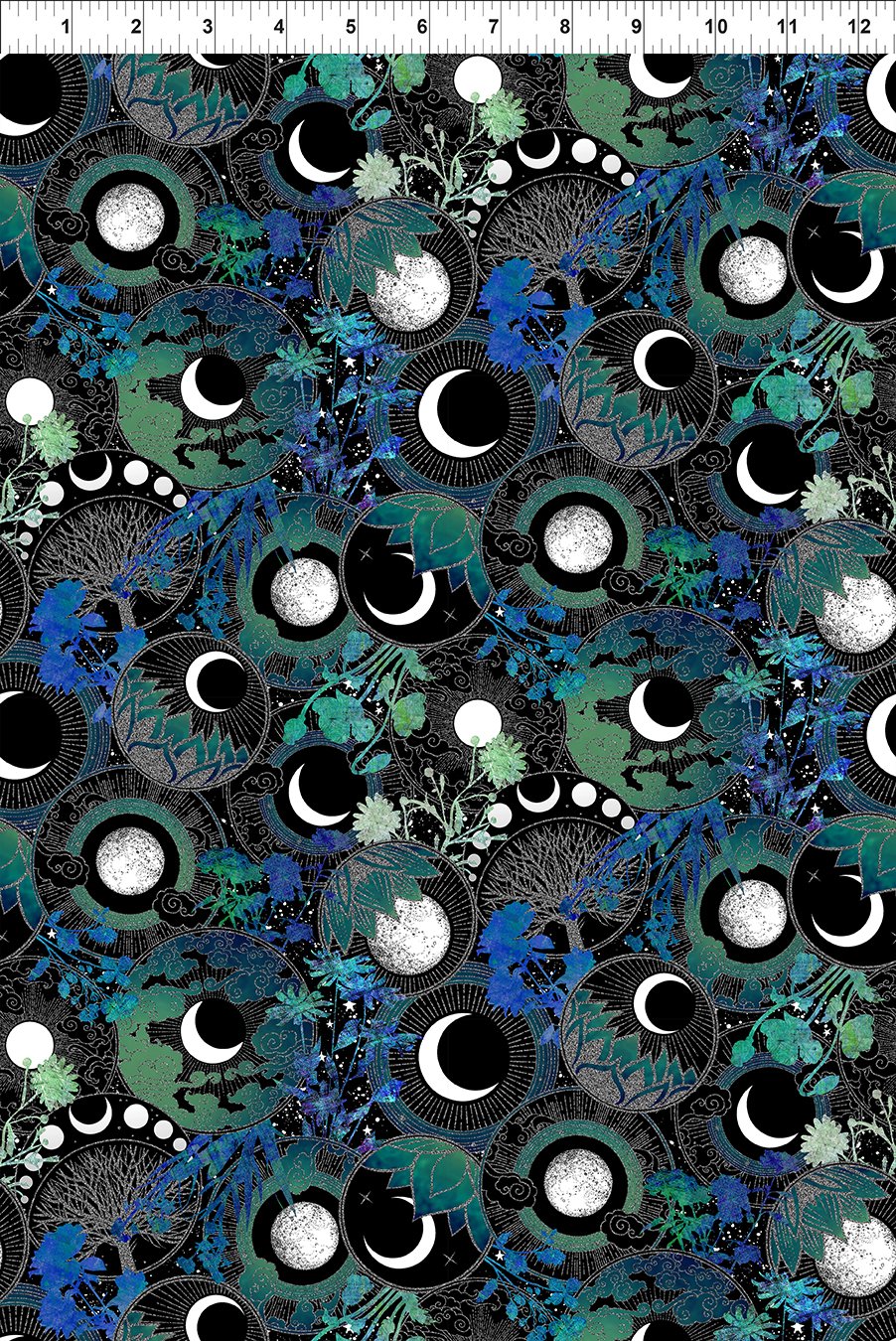 La Luna - Moon Collage - Blue/Silver