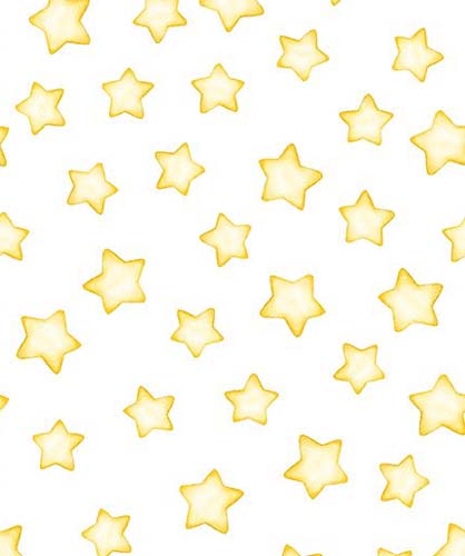 Dragon Friends - Stars - White - yellow stars on white