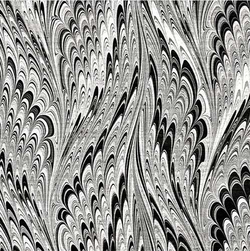 Marble Essence - Palermo - Black - Marbling of black and white