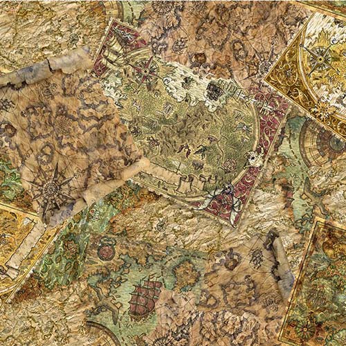 Legendary Journeys - Map Collage - packed maps - Jason Yenter