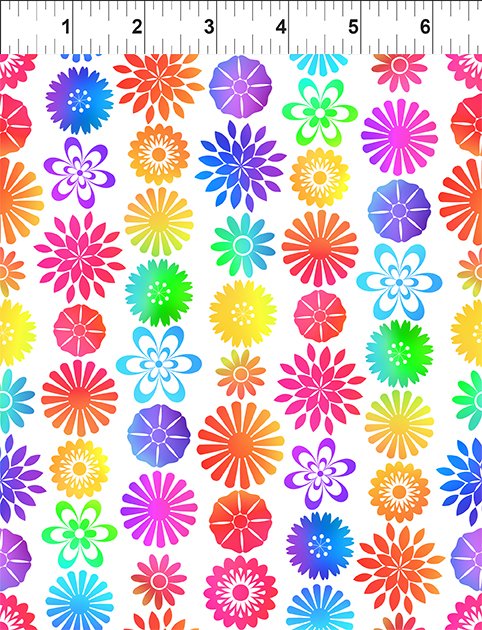 PAWsitivity by Jason Yenter - Flower Stripe - White