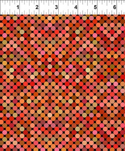 Colorful - Orange Dots - rows of dots in shades of orange