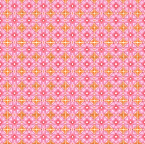 Dragon Friends - Geometric - Pink - pink & orange geometric