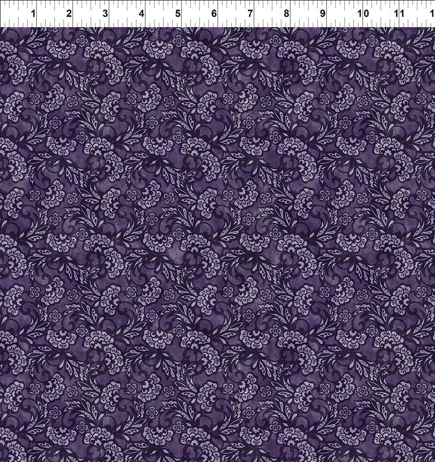 Carpet Bag Romance - Tonal - Purple