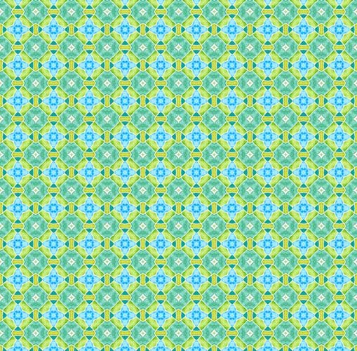 Dragon Friends - Geometric - Green - Green & blue circle/diamond geometric