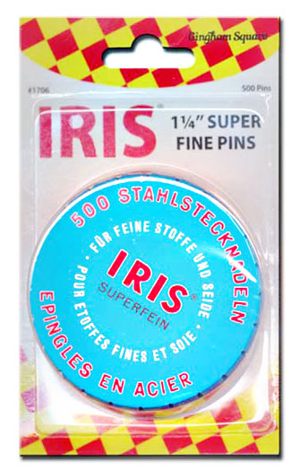 Iris Superfine pins - 500 ct. - 1.25"  extra long with super sharp points