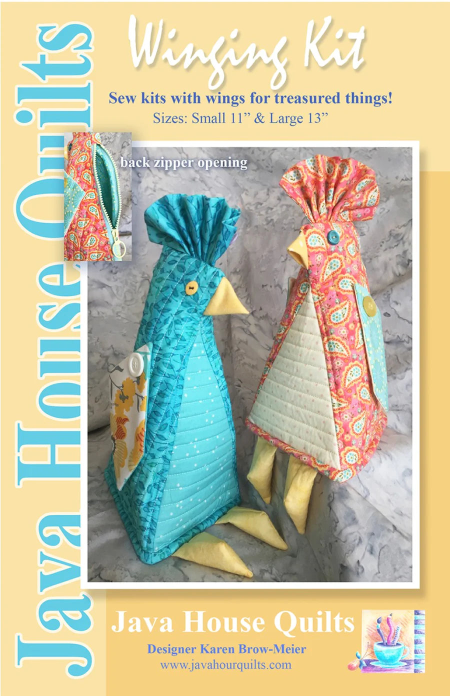 Winging Kit - chickens with zipper backs to hold things - fits mini iron