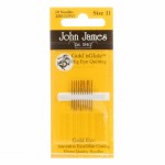 John James,  size 11, big eye quilting needles, 12 needles, JJ12511