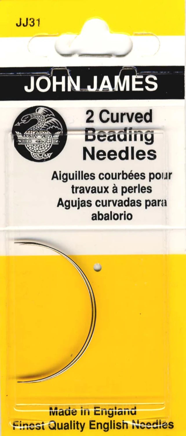 2 Curved Beading Needles - John James JJ31