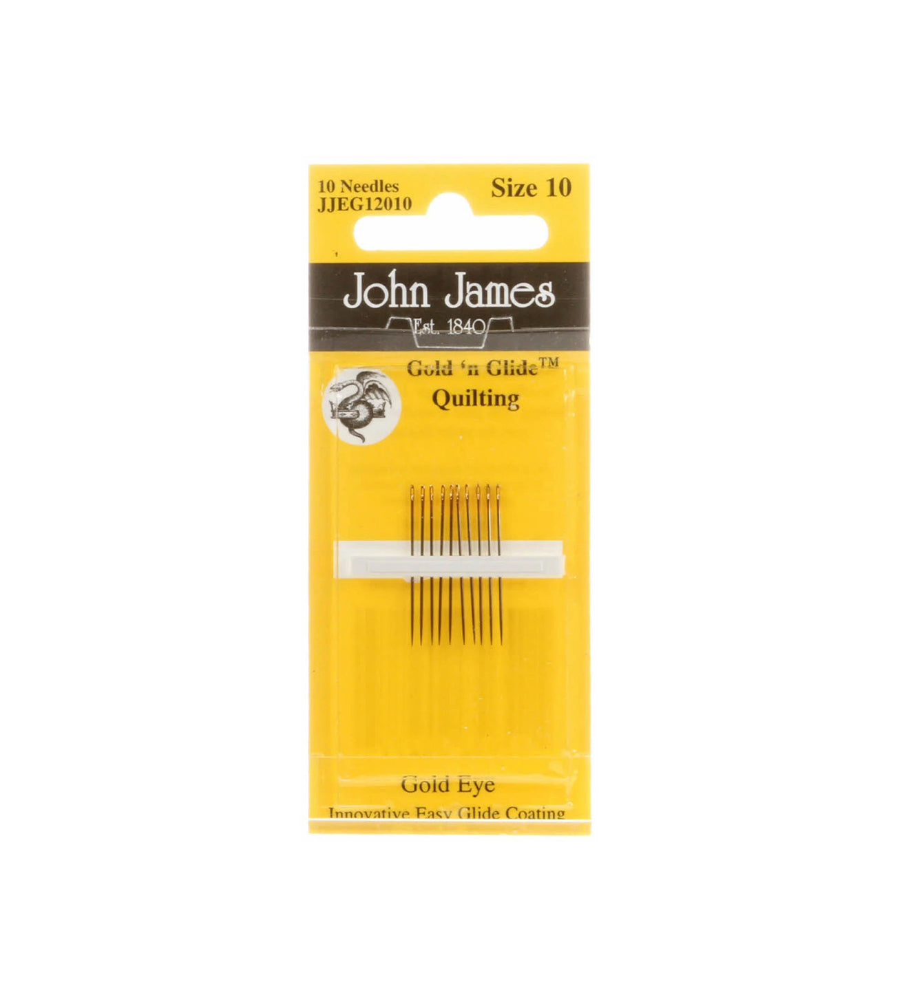 John James size 10 quilting needles - 20 needles - JJ120-10