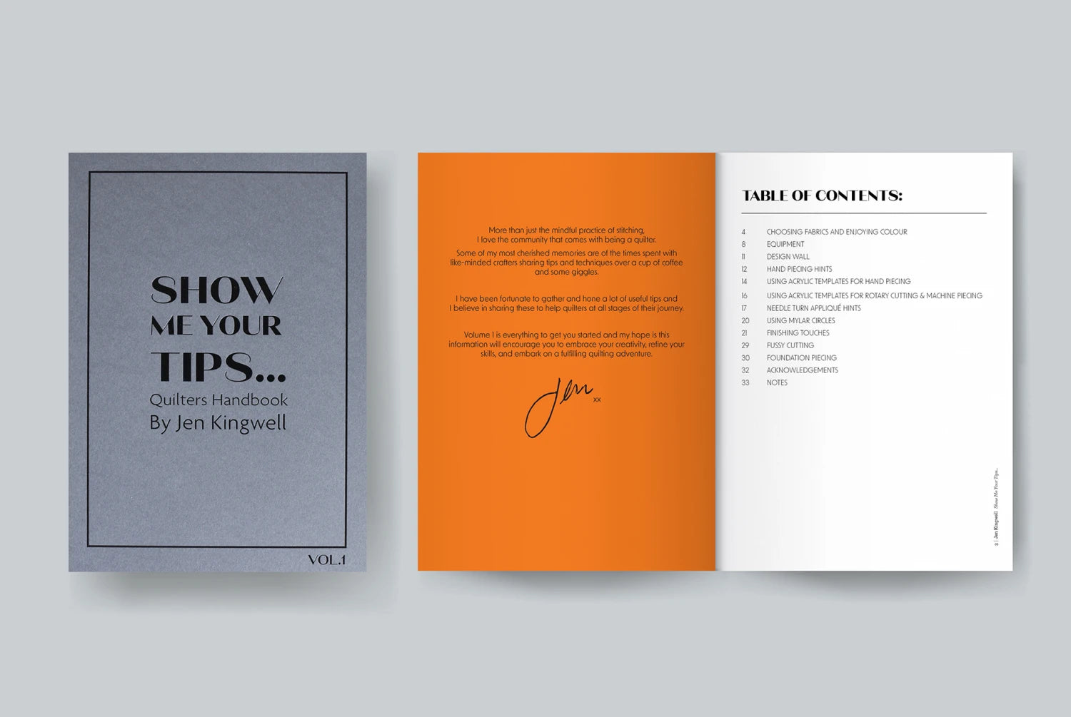 Show me your tips...quilters handbook  Vol.1 - by Jen Kingwell