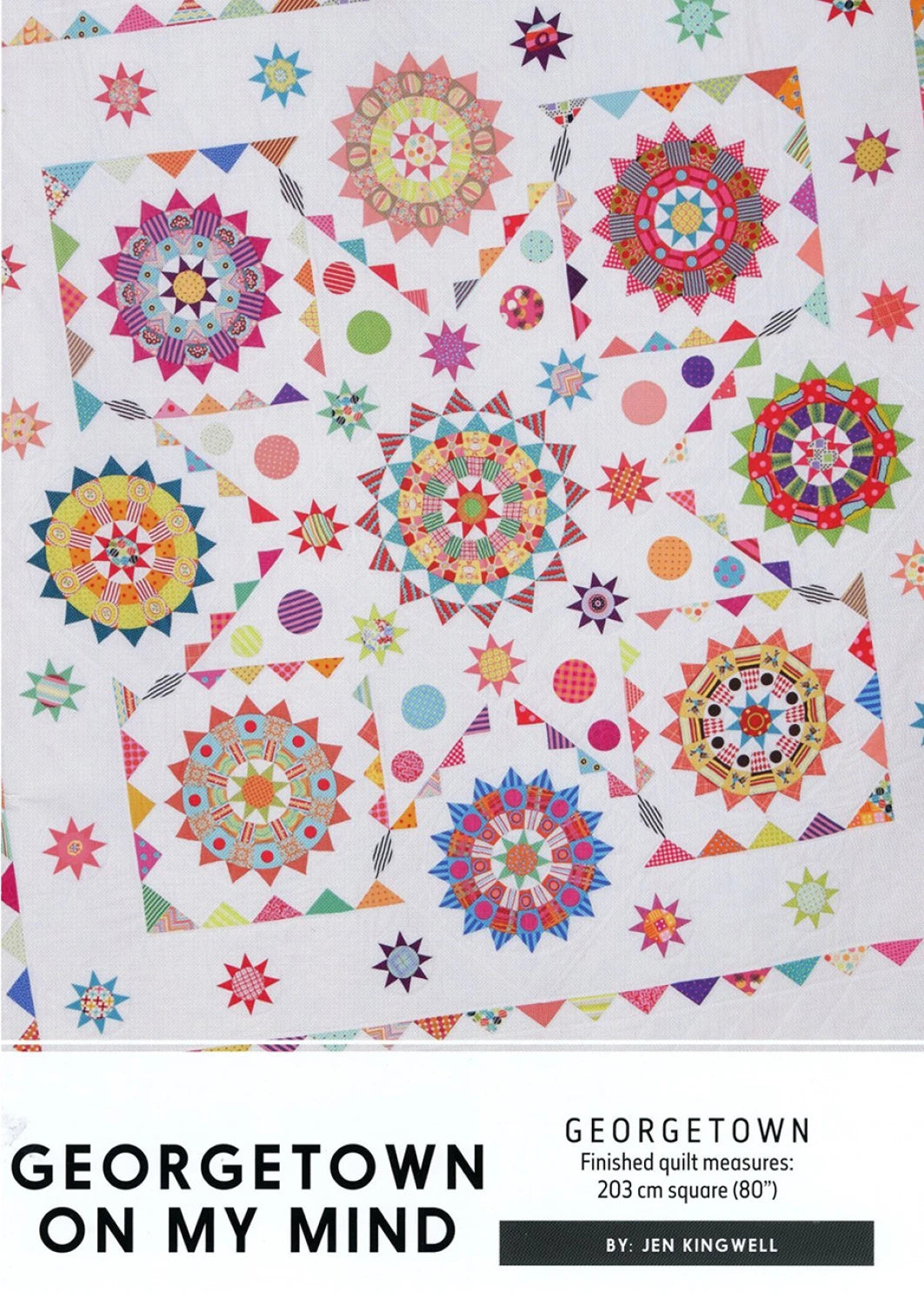 Georgetown on my mind -quilt pattern -  80x80 - Jen Kingwell Designs - JKD5071