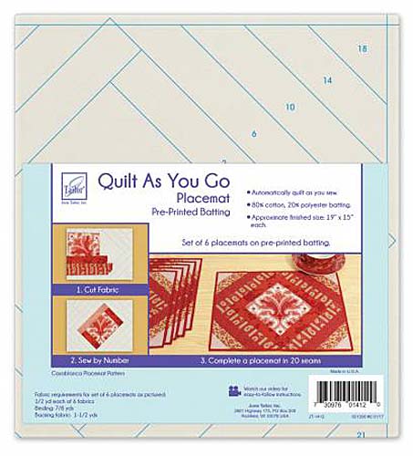 Quilt As You Go, Sew by number Casablanca, set of 6 placemats