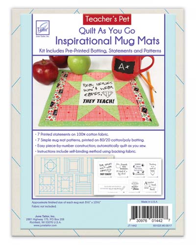 Quilt As You Go - Teachers Pet Mug Mats Pattern -  by June Tailor Inc.