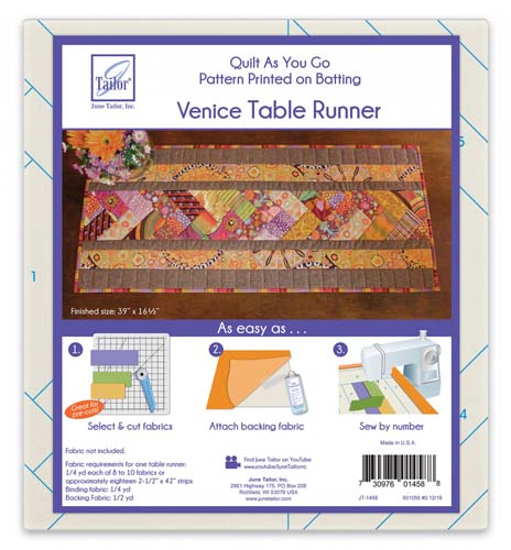 Quilt As You Go, Venice TableRunner by June Tailor Inc - Finishes 16.5x39