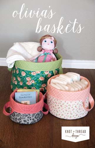 Olivia's Baskets - round baskets in 3 sizes - by Knot & Thread Design