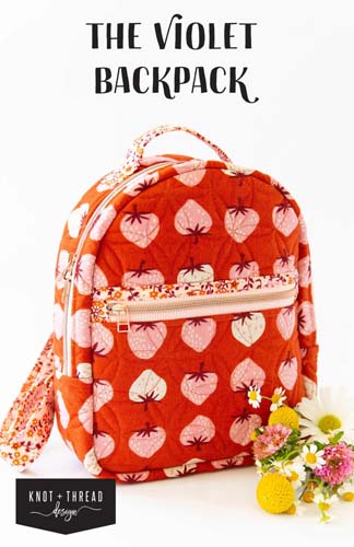 The Violet Backpack - 11 x9x4 by Knot & Thread design