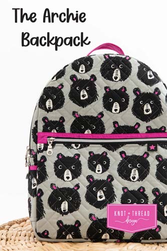 The Archie Backpack - 14.5x12.5x4.5 by Knot & Thread design