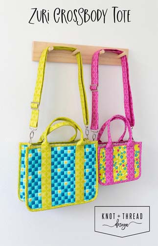 Zuri Crossbody Tote - 2 Sizes- by Knot & Thread design