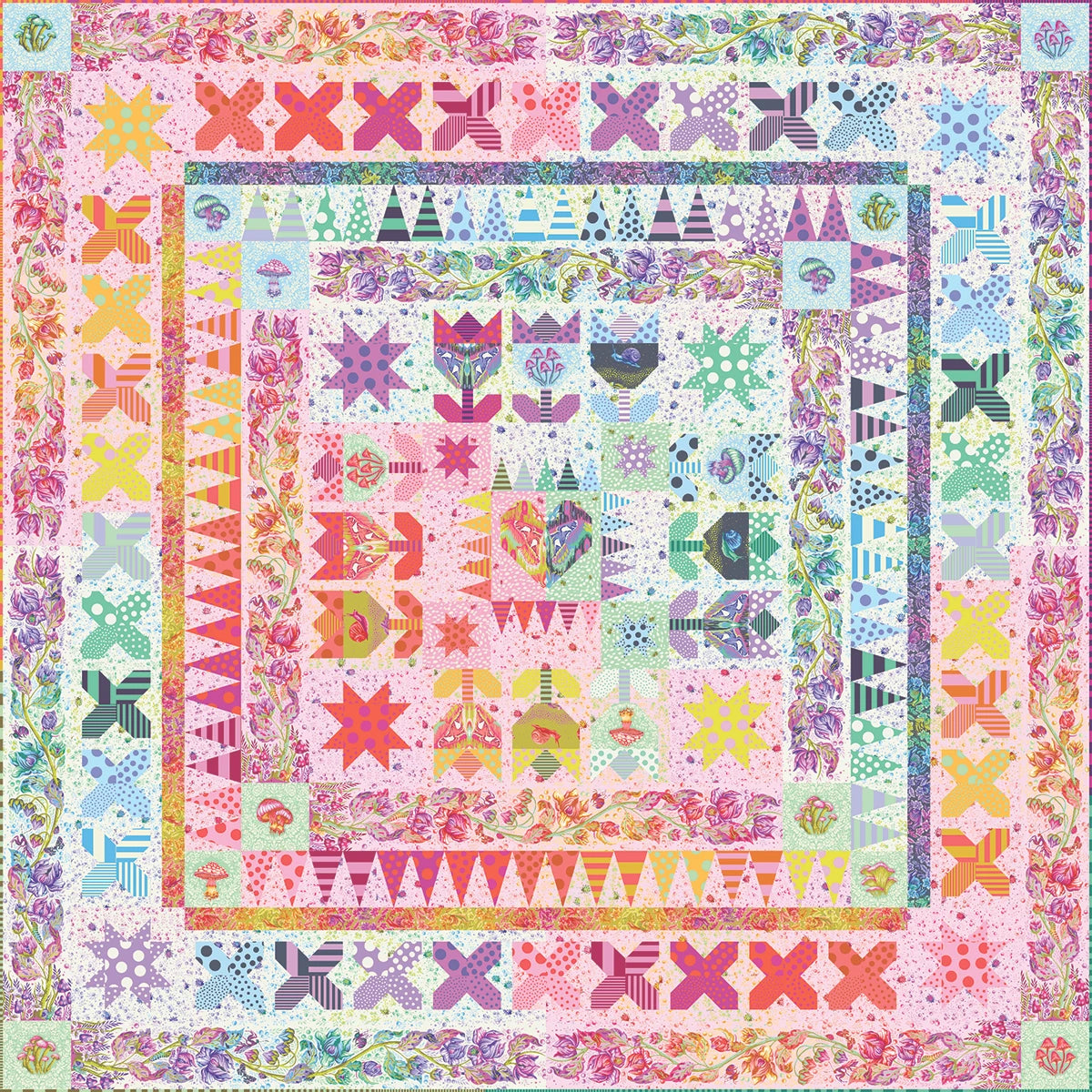 Gardens of the Galaxy Quilt Kit - Down to Earth by Tula Pink (PREORDER)