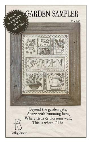 Garden Sampler - 8x10embroidery pattern  by Kathy Schmitz