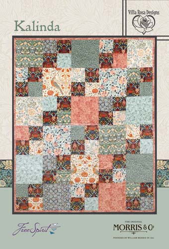 Kalinda -8 fat quarters or 10" squares-   William Morris - Villa Rosa Designs