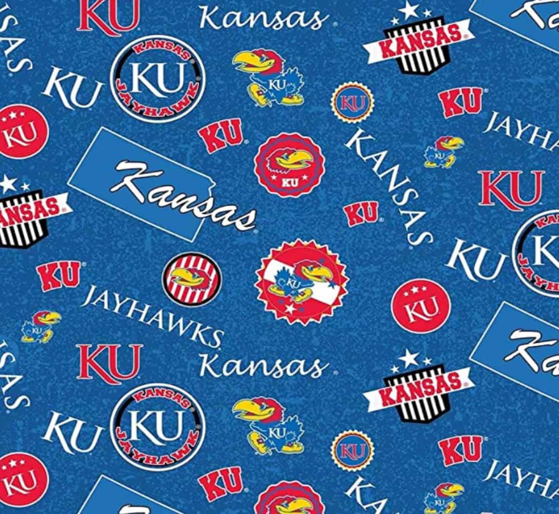 College Print - KU - Home State  - Blue - KU logos etc. on blue