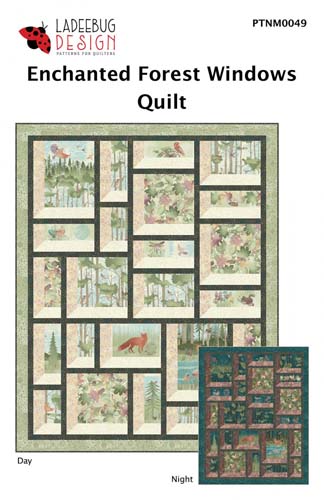 Enchanted Forest Windows - 47x59 quilt - uses a panel - Ladeebug Design