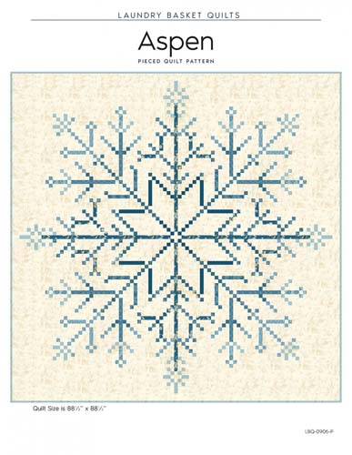 Aspen - 88.5x88.5 - Pieced snowflake by Laundry Basket Quilts