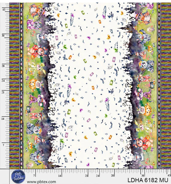 Little Darlings Halloween - Halloween Scene Double Border Print - Multi